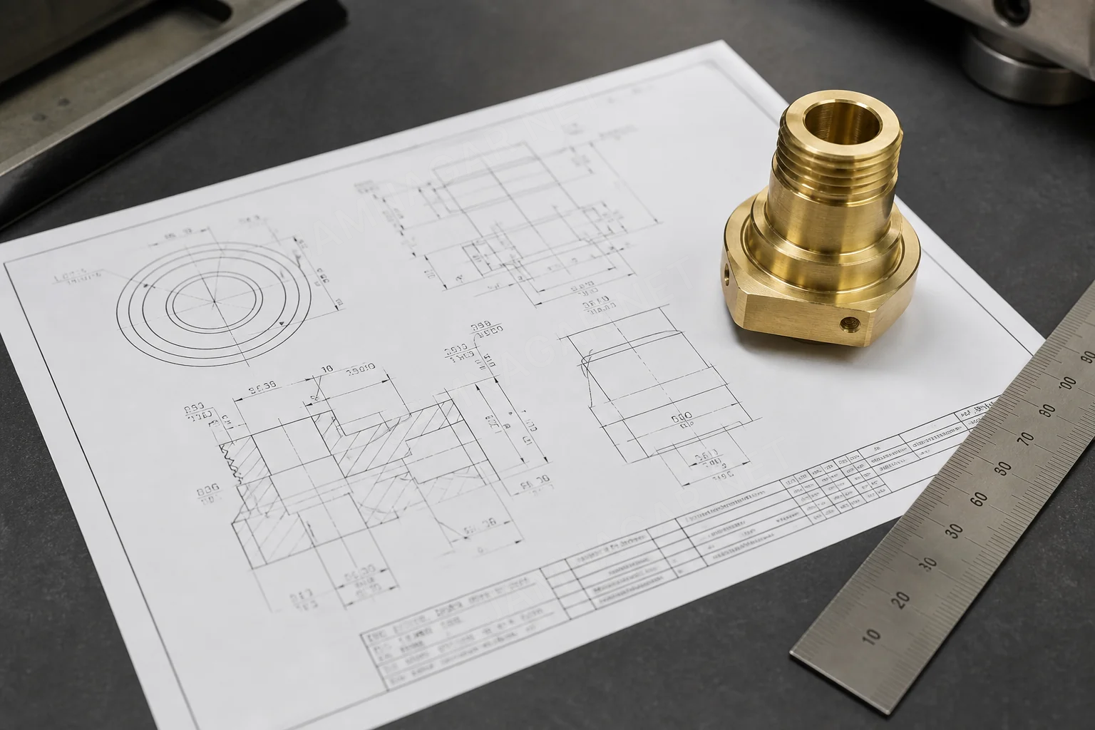 Engineering drawing and checklist for requesting a brass parts quotation Engineering drawing and checklist for requesting a brass parts quotation