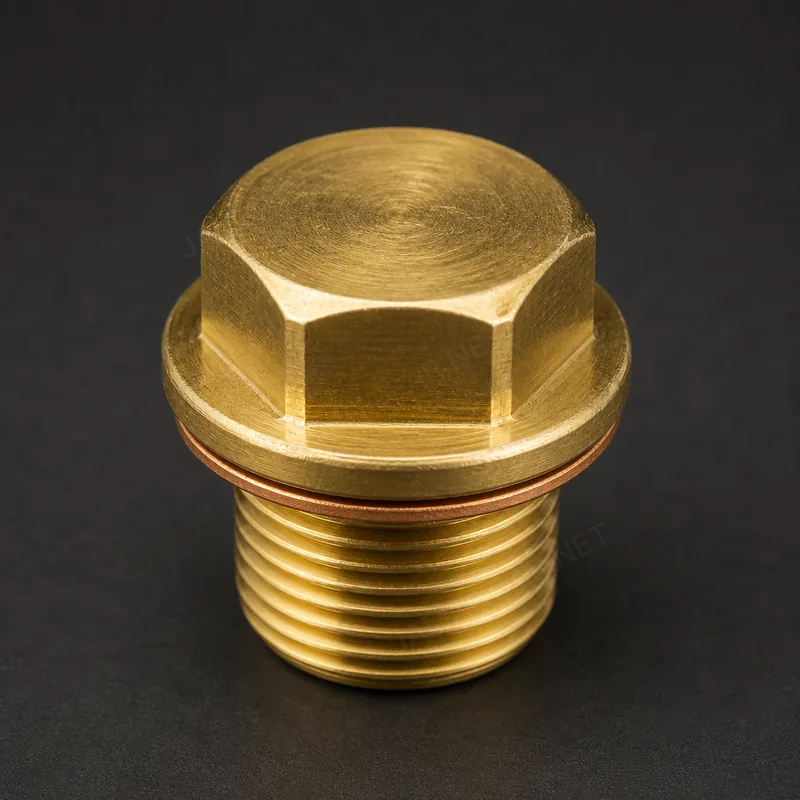 Brass Oil Drain Plug — view 1